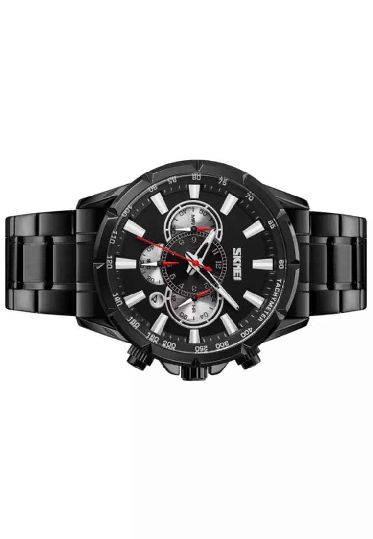 Jam Tangan Pria Analog Waterproof Many Function Strap Tali Material Stainless Steel BL26 ORIGINAL