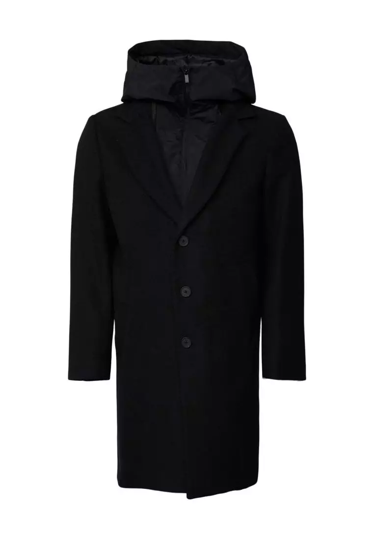 ESPRIT ESPRIT Wool blend coat with detachable hood 2024