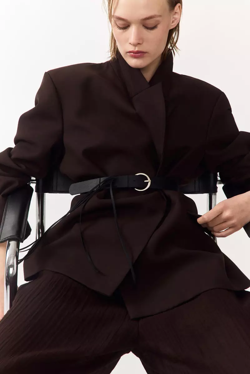 Belted blazer
