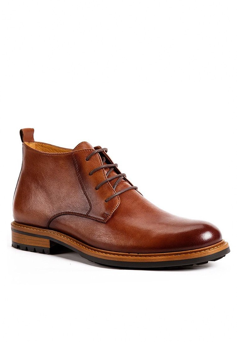 Vintage Amber Leather Brogue Boot G03-8