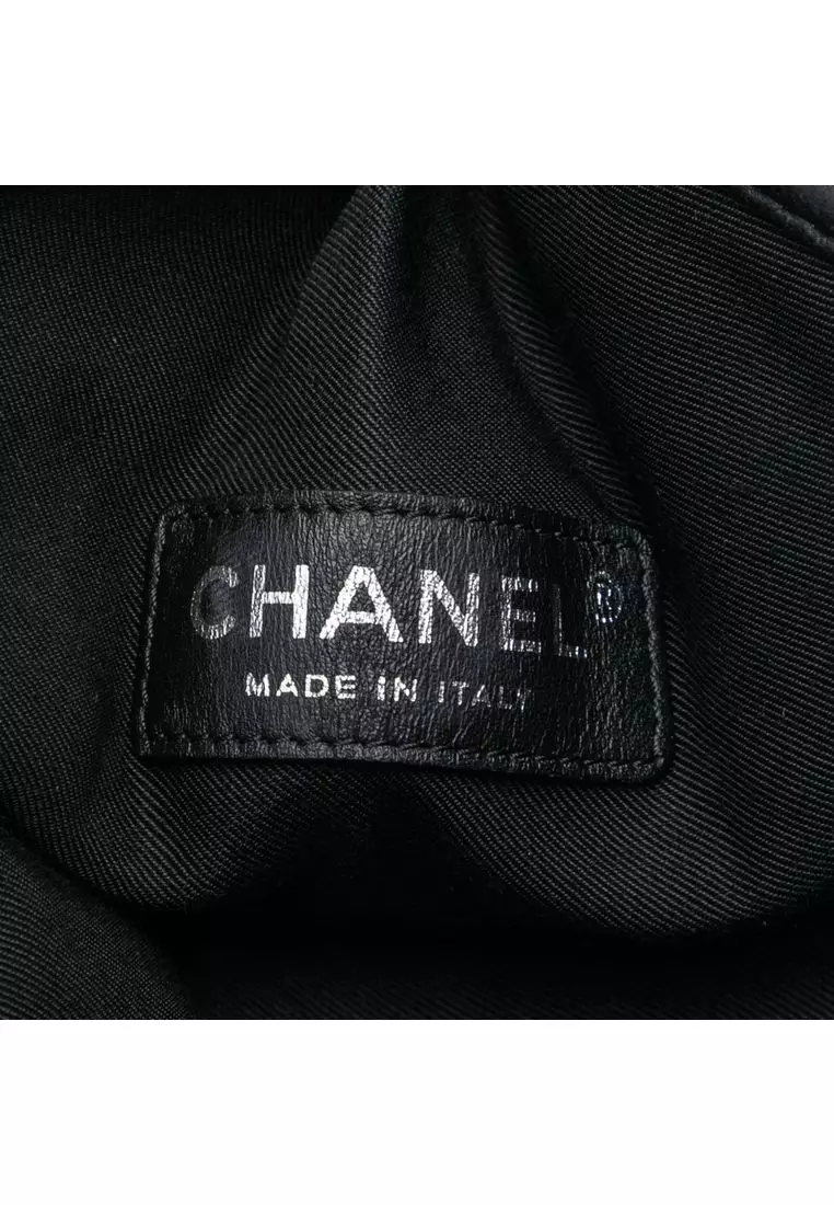 Pre-Loved Chanel Cc Canvas Stripe Tote