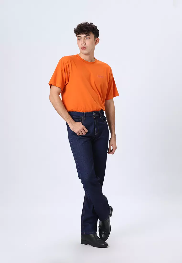 801 Reguler Fit Soft Jeans Dark Blue Indigo - Celana Panjang Denim Pria