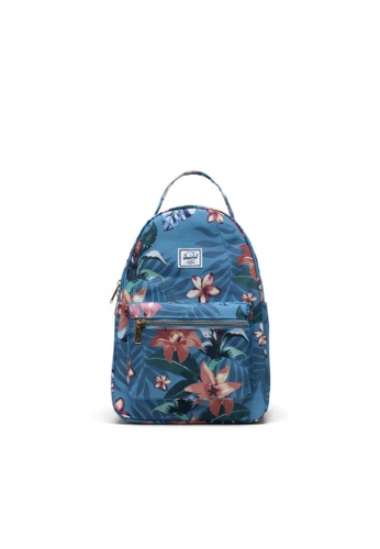herschel online exclusive nova small backpack summer floral heaven blue 14l