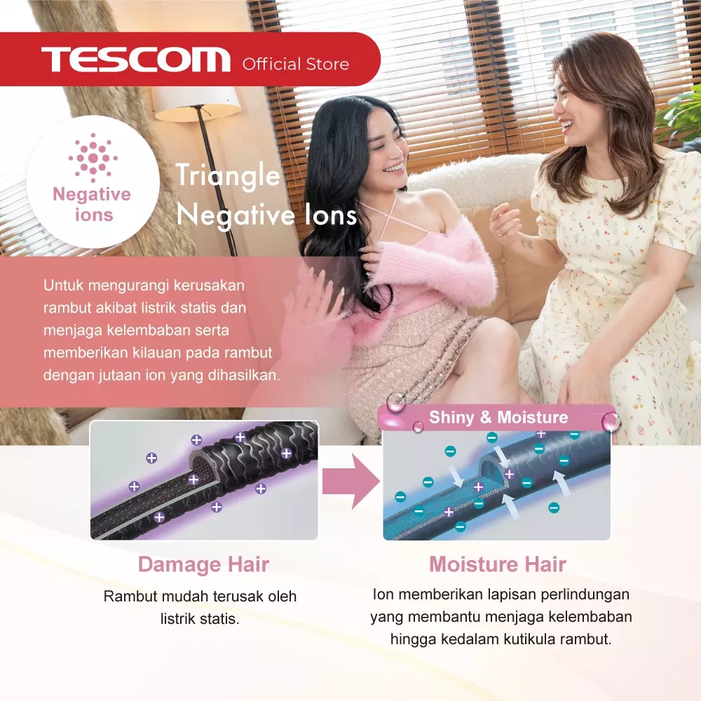 Tescom Ionic Hair Dryer / Pengering Rambut Mengandung Ion TD480ID