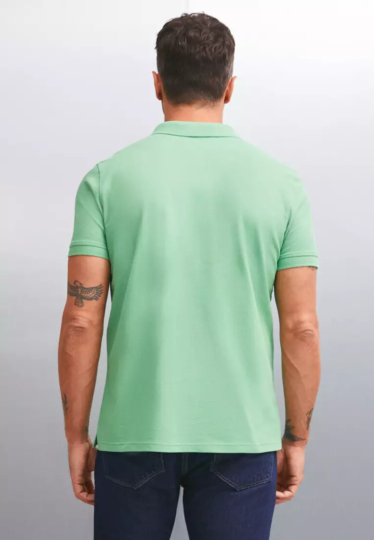 Short Sleeve Regular Fit Polo Collar Shirt