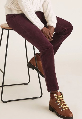 Marks & Spencer multi Corduroy Straight Leg Trousers DDFE8AA336A1EFGS_1