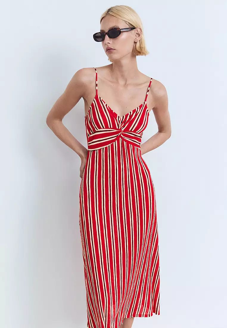 Striped Gathered Dress