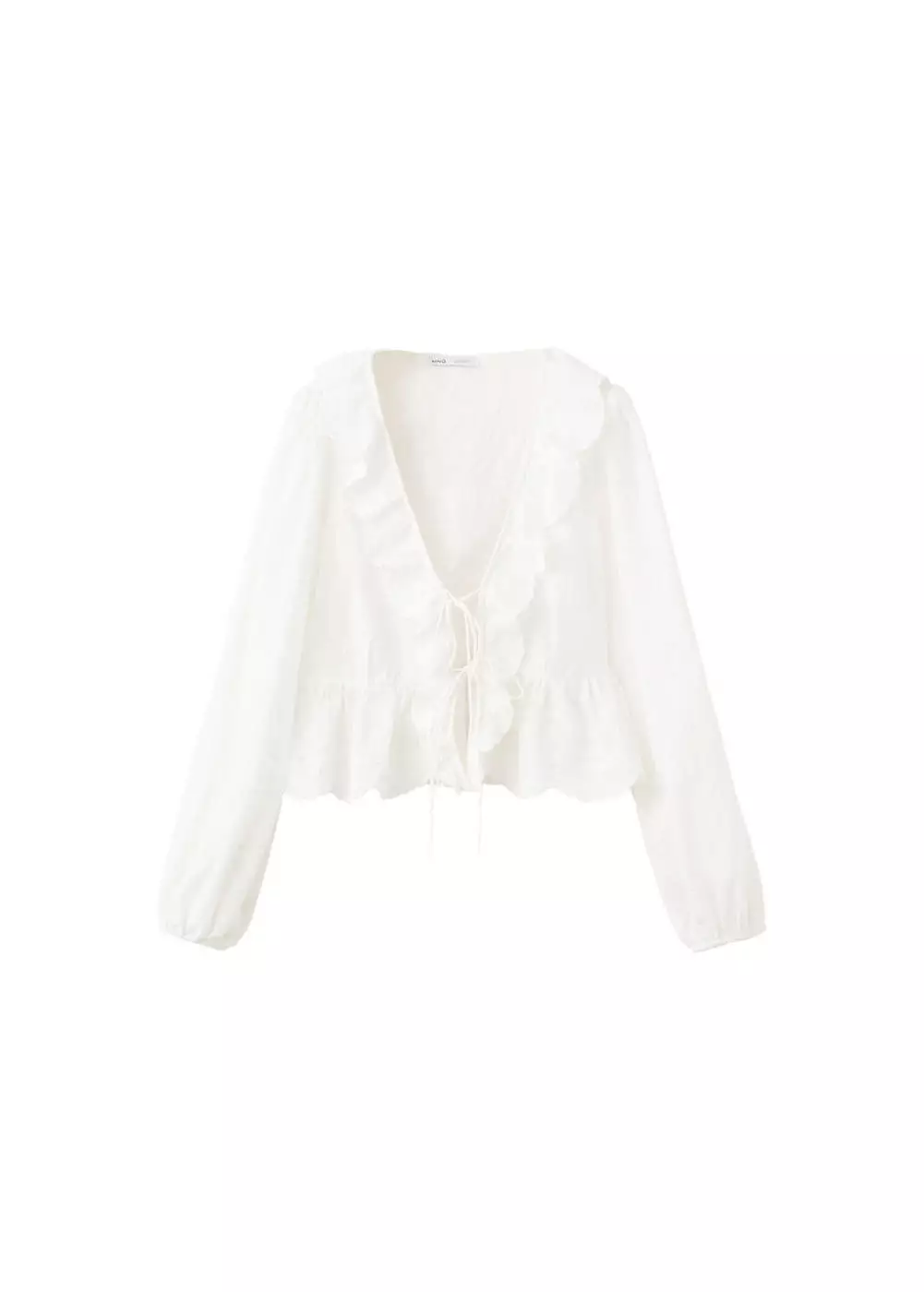 Blus bordir dengan rumbai