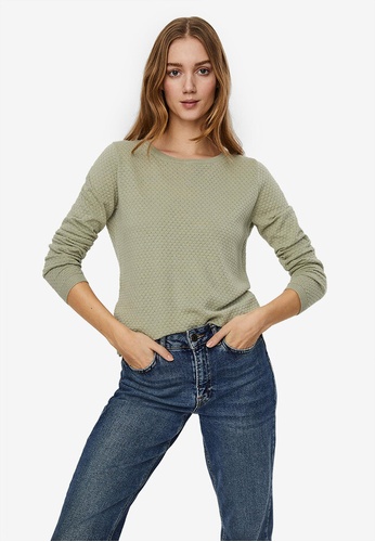 Vero Moda green Textured Pullover A00C1AAAB3763AGS_1