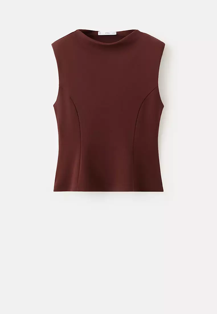 Peplum Shoulder Pad Top