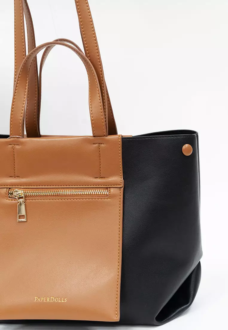 Chloe Color-Block Tote Bag