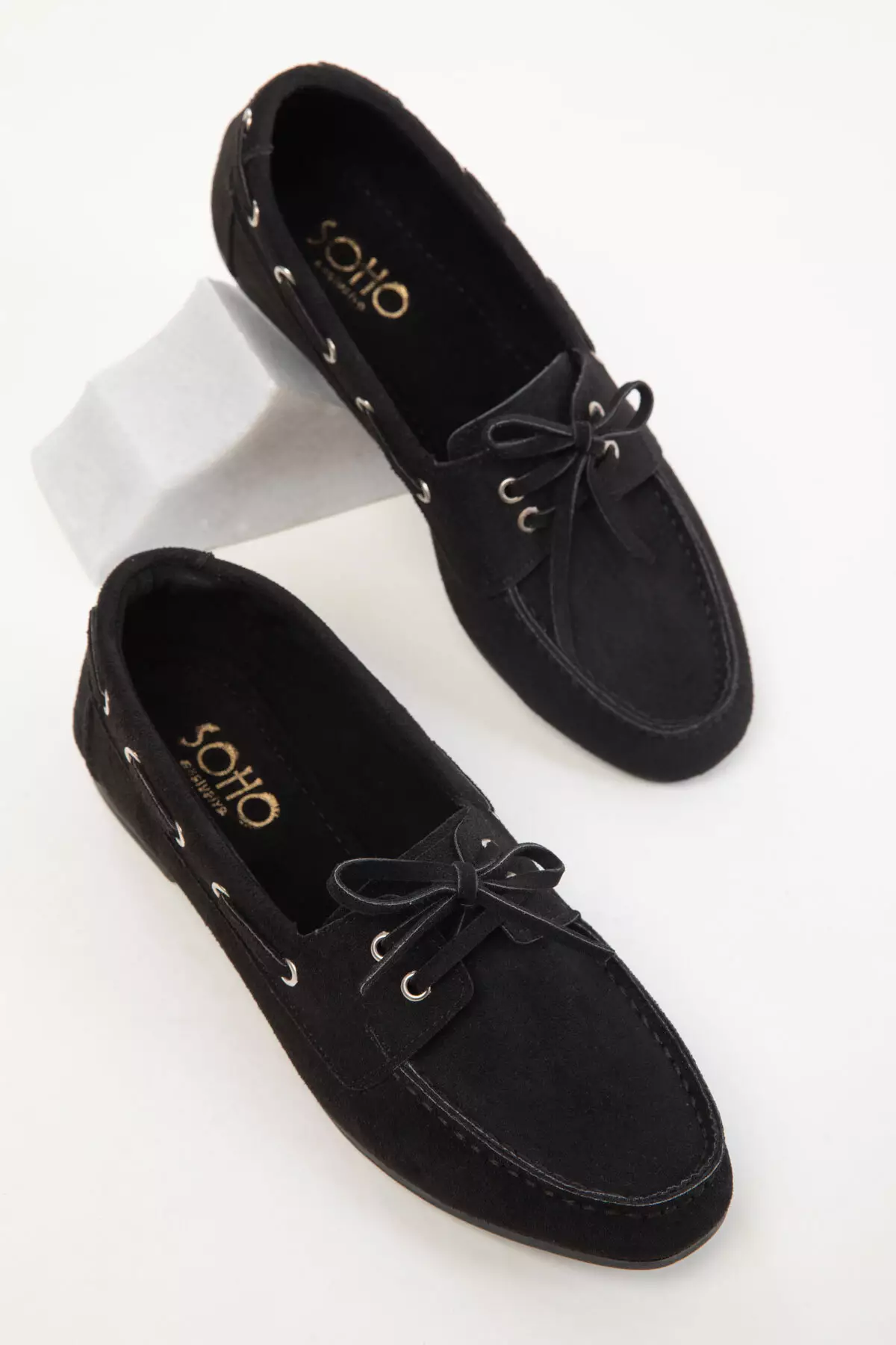 Black Suede Loafer Women's Shoes 20481