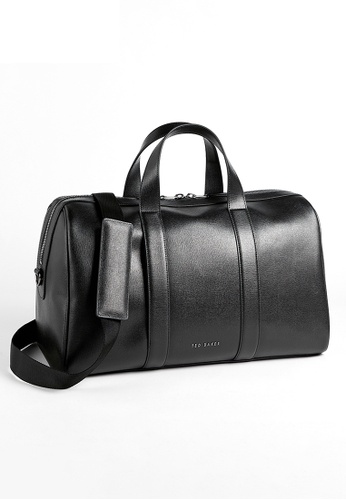 TED BAKER black Ted Baker Men's Fidick Saffiano Leather Holdall AFC8BACCD02C1EGS_1