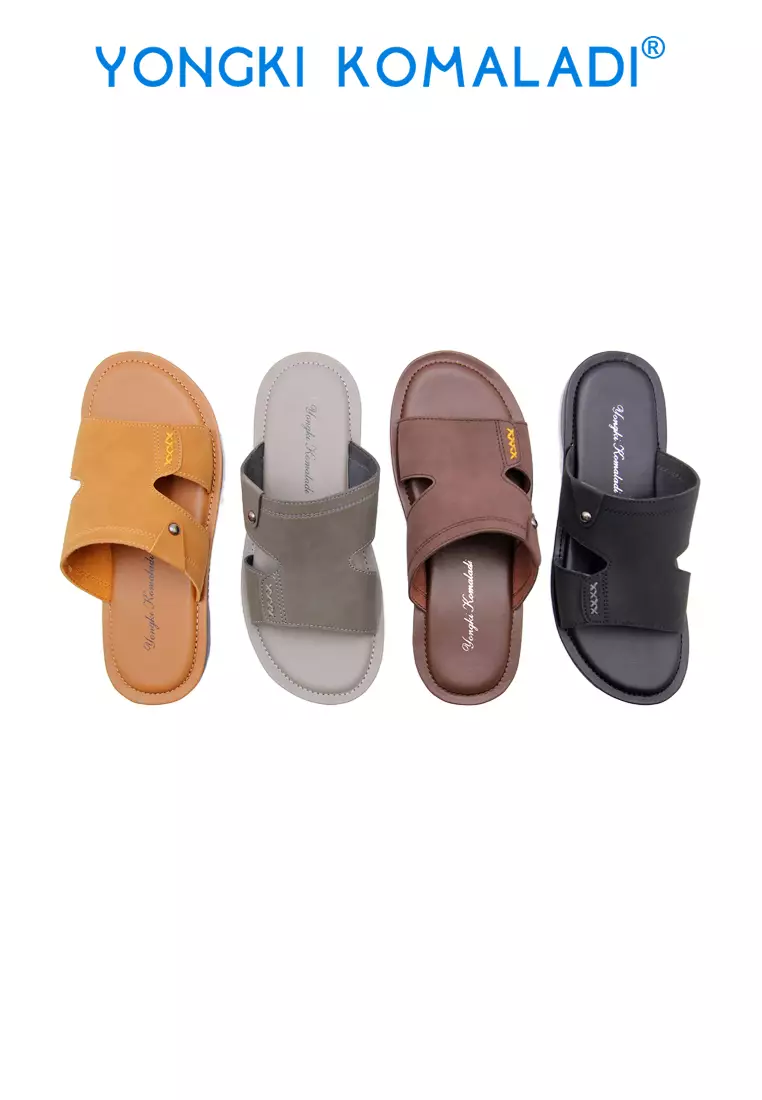 [ORIGINAL] YONGKI KOMALADI FARREL SANDAL PRIA OL-ESRF430-25R COFFEE