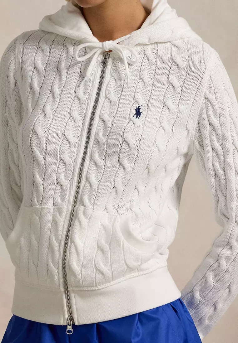 Buy Polo Ralph Lauren Cable-Knit Cotton Full-Zip Hoodie 2026