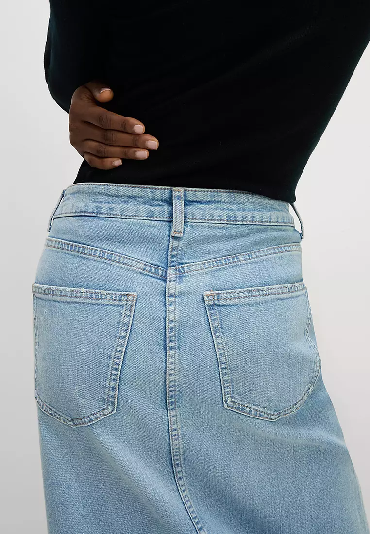 Denim Midi Skirt
