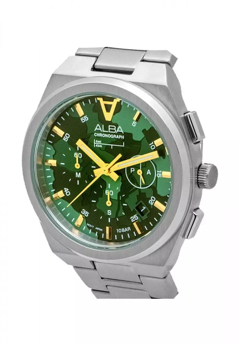 Jam Tangan Pria Alba Signa Original Garansi Resmi AT3H51 AT3H51X1 Strap Stainless Steel Silver