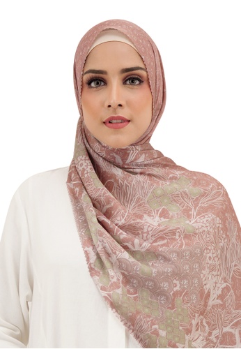 Buttonscarves pink Buttonscarves Maharani Satin Shawl Dusty 86711AAF07ED9EGS_1