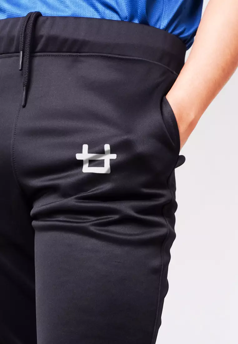 MC030 celana jogger pria anti air kasual korea keren logo hitam