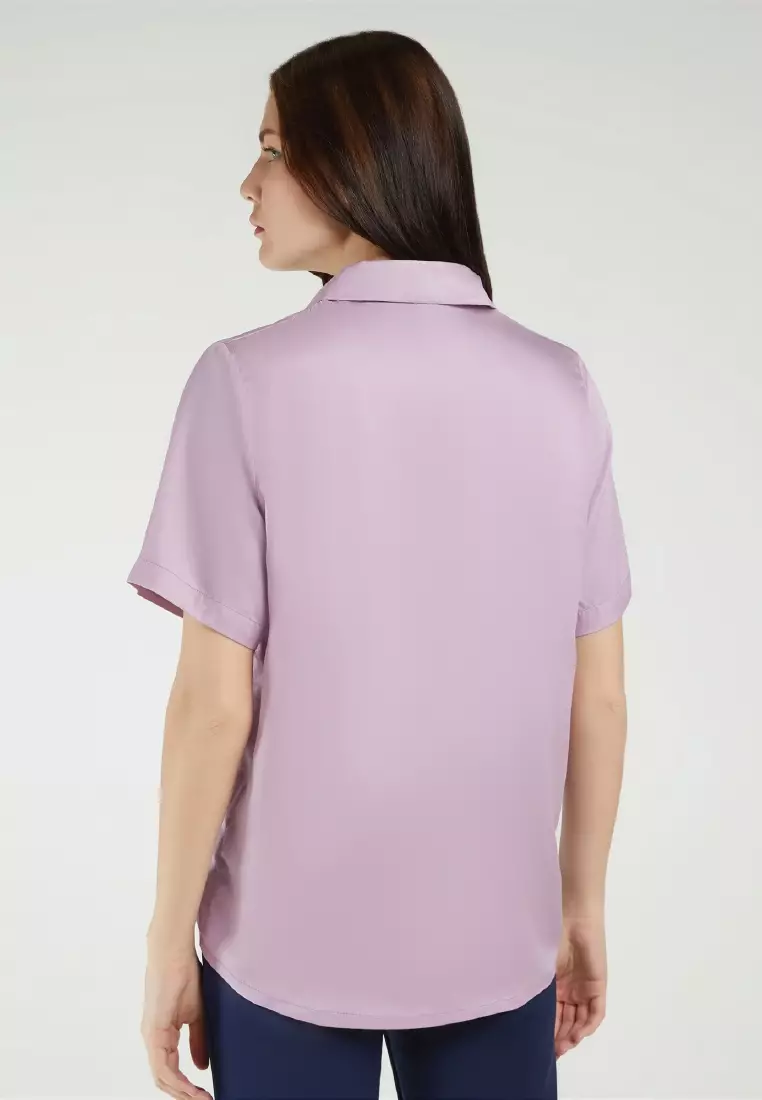 Mayonette Jasmine Top - Baju Atasan Wanita Terbaru Blouse Korean Style - Lilac
