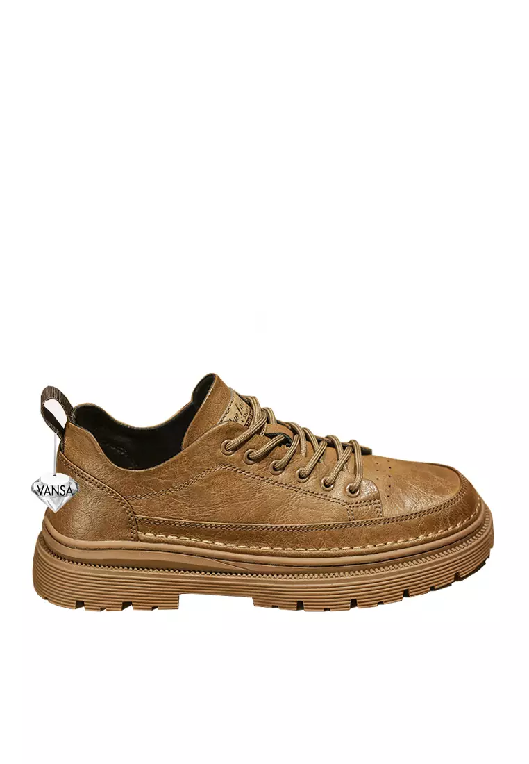 Discount on Twenty Eight Shoes  shoes - SKU: VANSA Stylish Lace-up Platform Casual Shoes VSM-C-8869