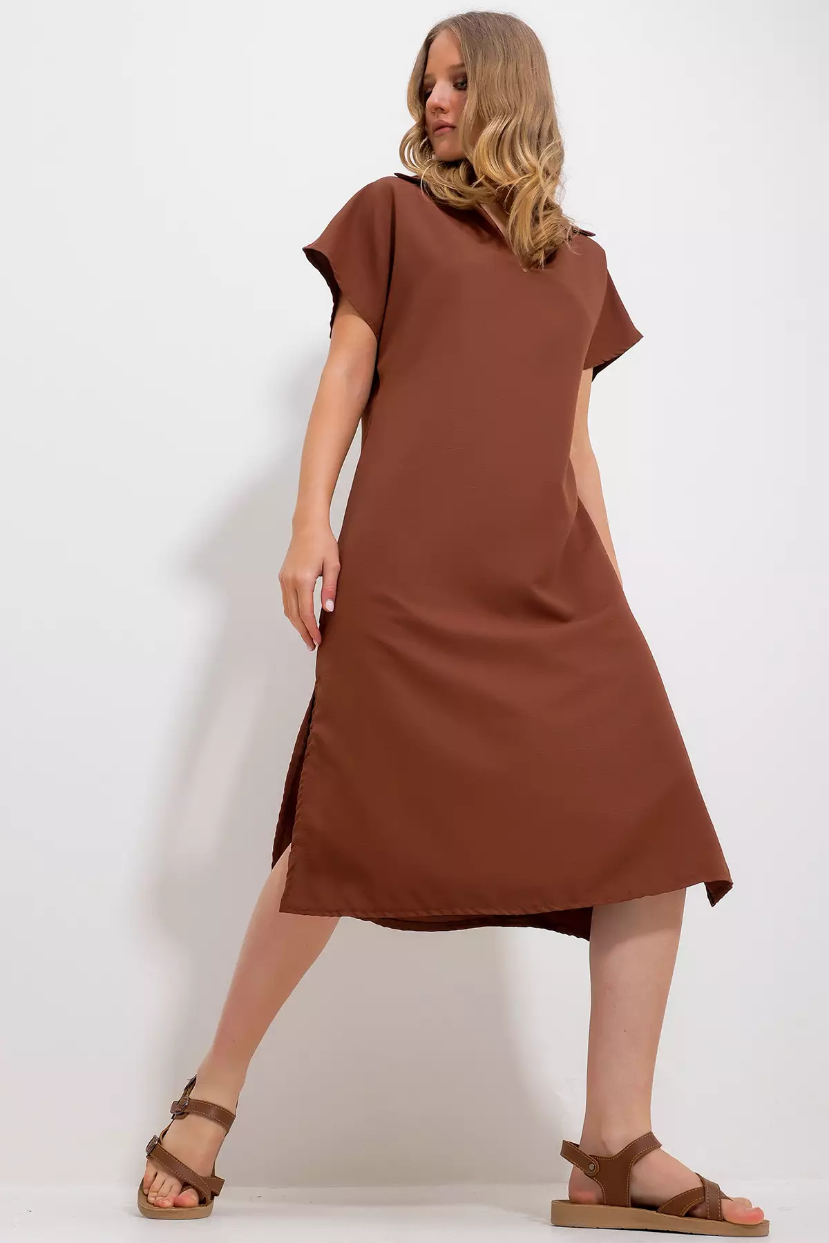 Slit Midi Dress
