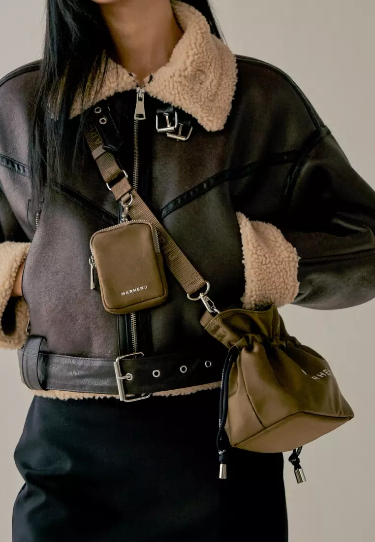 CHARRON + KONY SET Nylon Crossbody Bag Olive Khaki