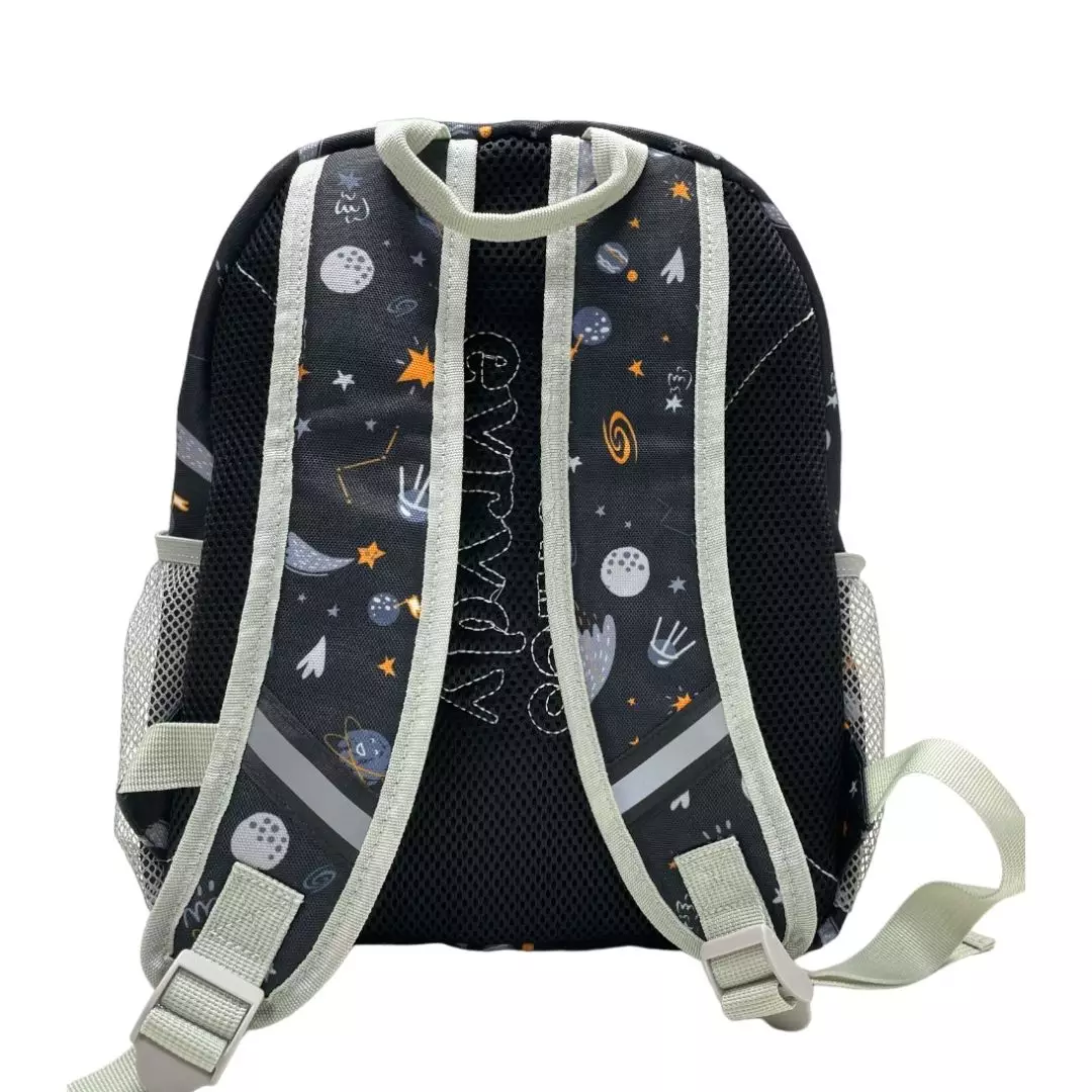 Bundling Freckles Evrydy Backpack Kids & Junior Galaxy Black- Tas sekolah anak couple