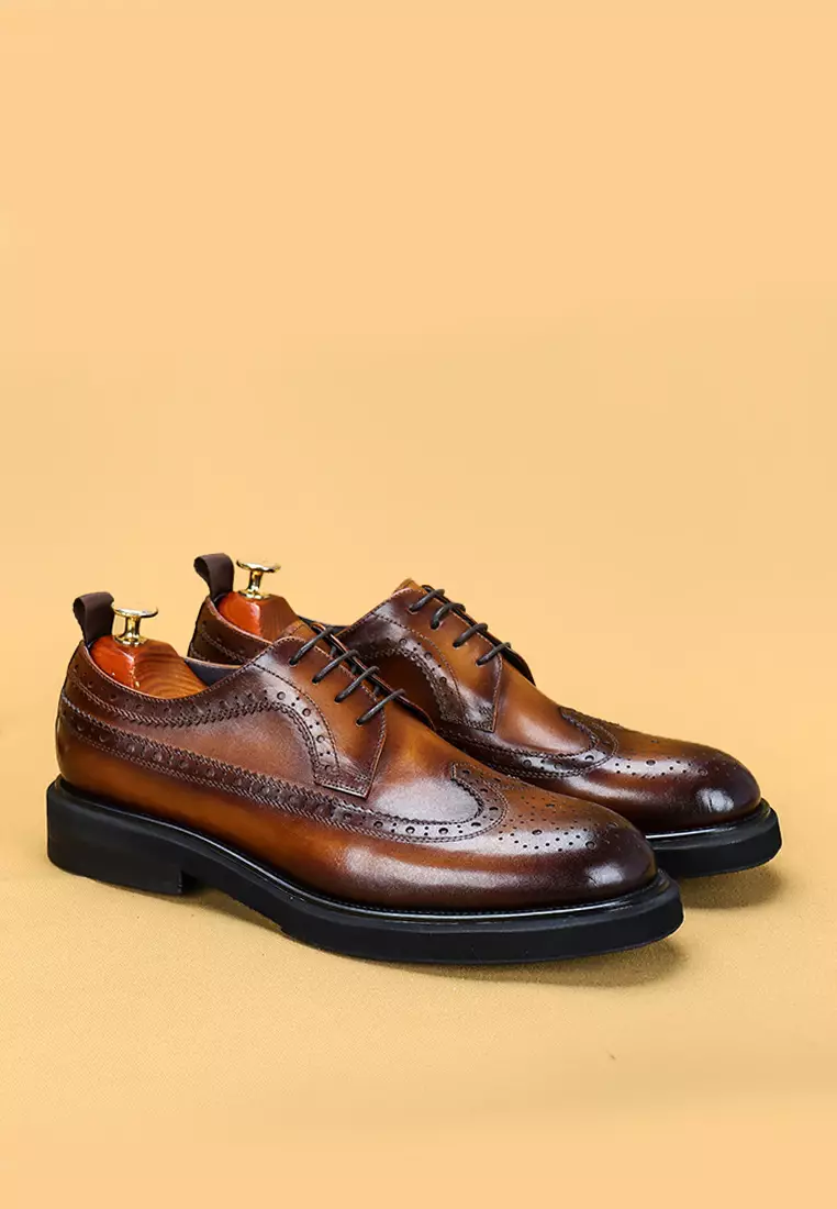 VANSA Top Layer Cowhide Platform Business Shoes  VSM-F69513