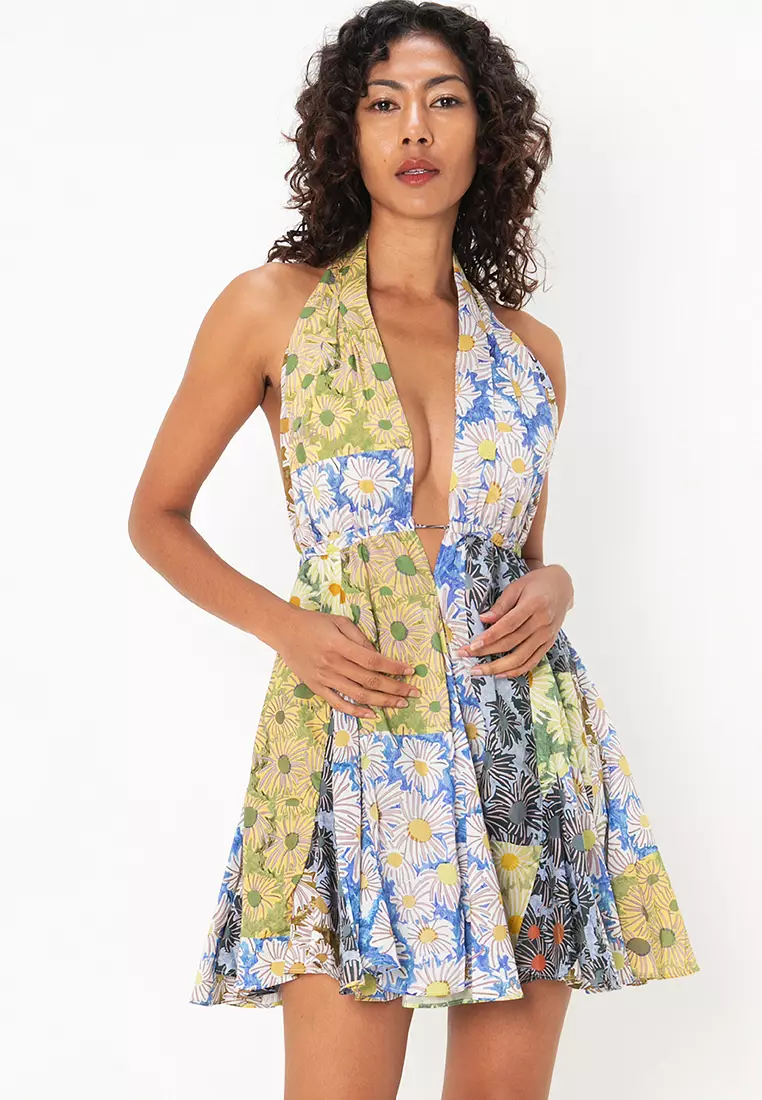 ☆人気☆【INSTANTFUNK】☆21SS Floral-Print Mini Dress☆ ☆人気☆【INSTANTFUNK】☆21SS Floral-Print Mini Dress