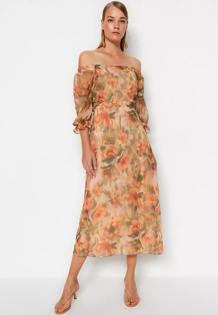 Ruffles Patterned Dress