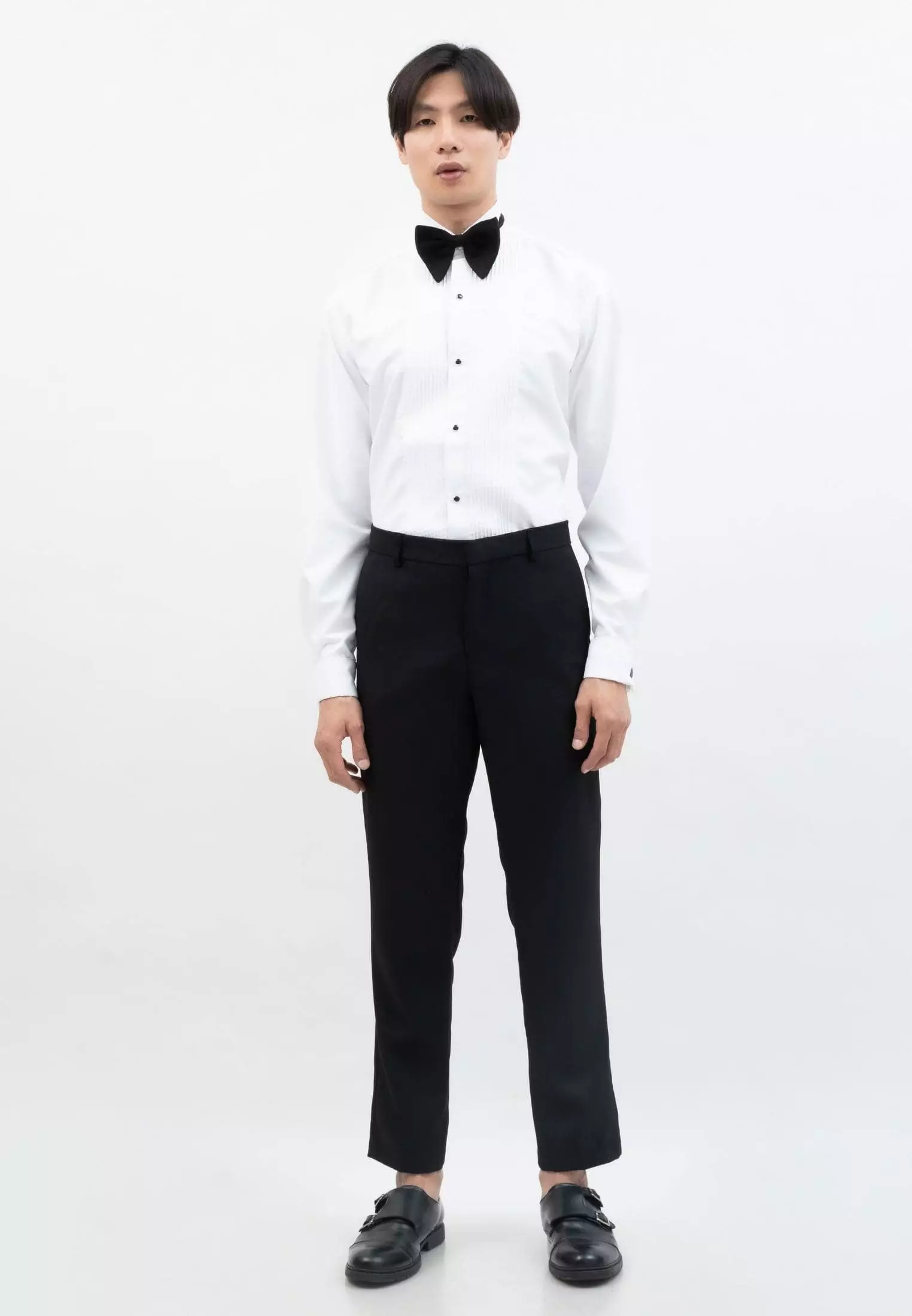 Houseofcuff Kemeja Tuxedo Wedding Wing Tip Collar Shirt Kemeja Formal Bow tie