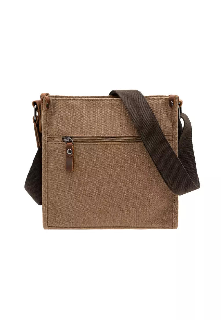 Jack Studio Canvas Leather Street Tide Messenger Bag BAD 21007
