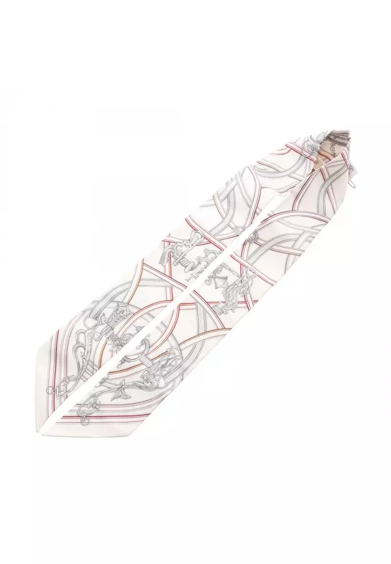 Buy Hermès Pre-Loved Hermès twilly HARNAIS LEGENDAIRE ribbon scarf silk ...