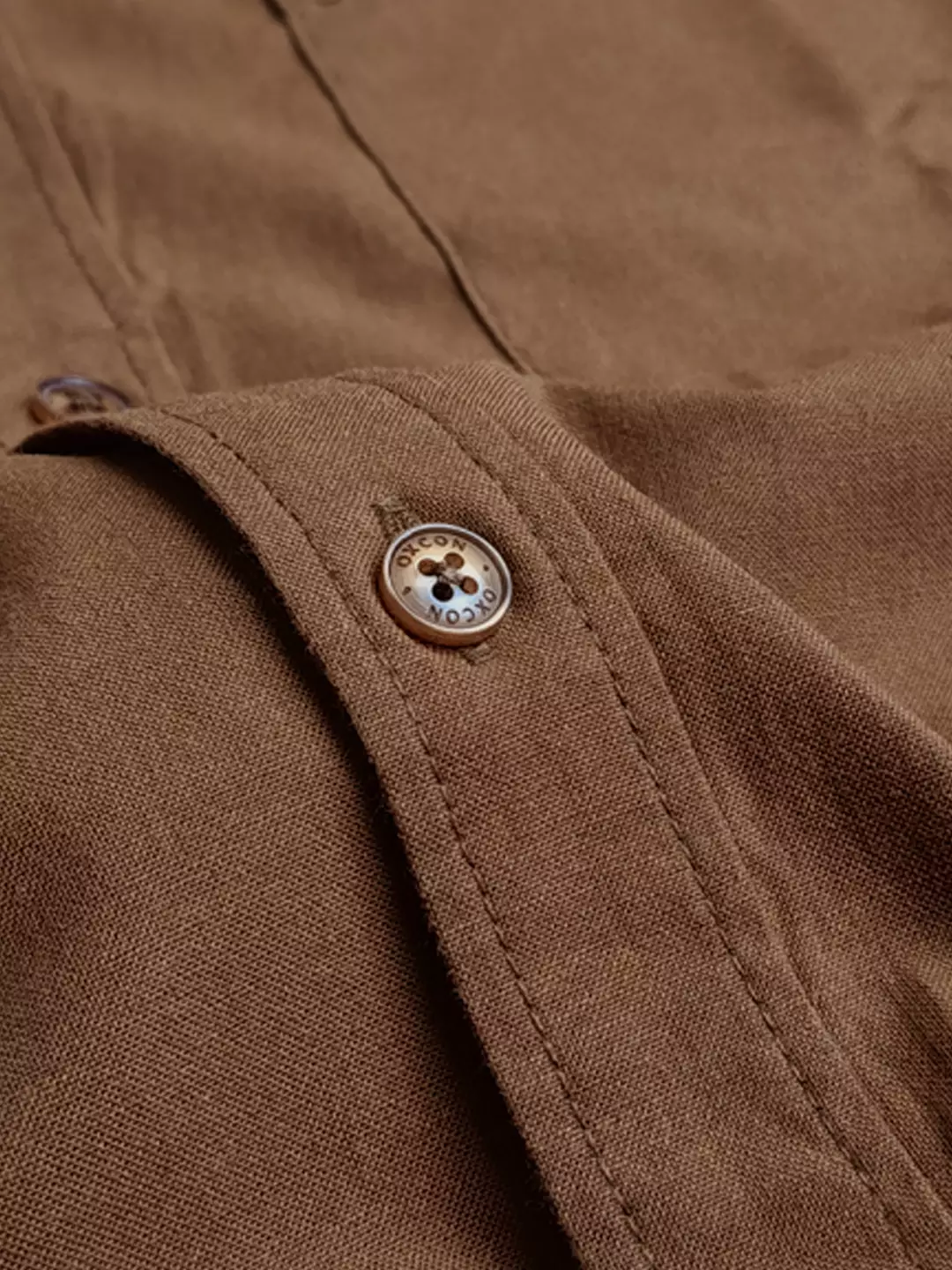 OXCON Kemeja Oxford Pria Panjang - Metro Series Brown
