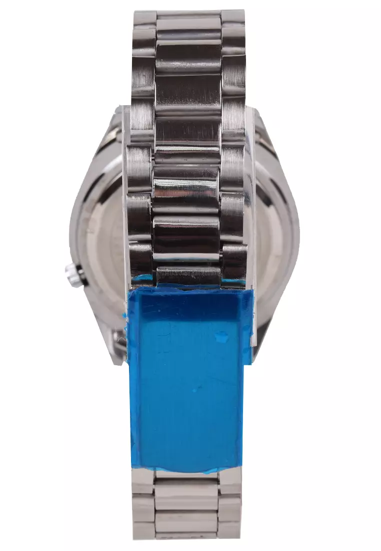 Viral Jam Tangan Analog Pria - Silver Case Black Dial - VR025