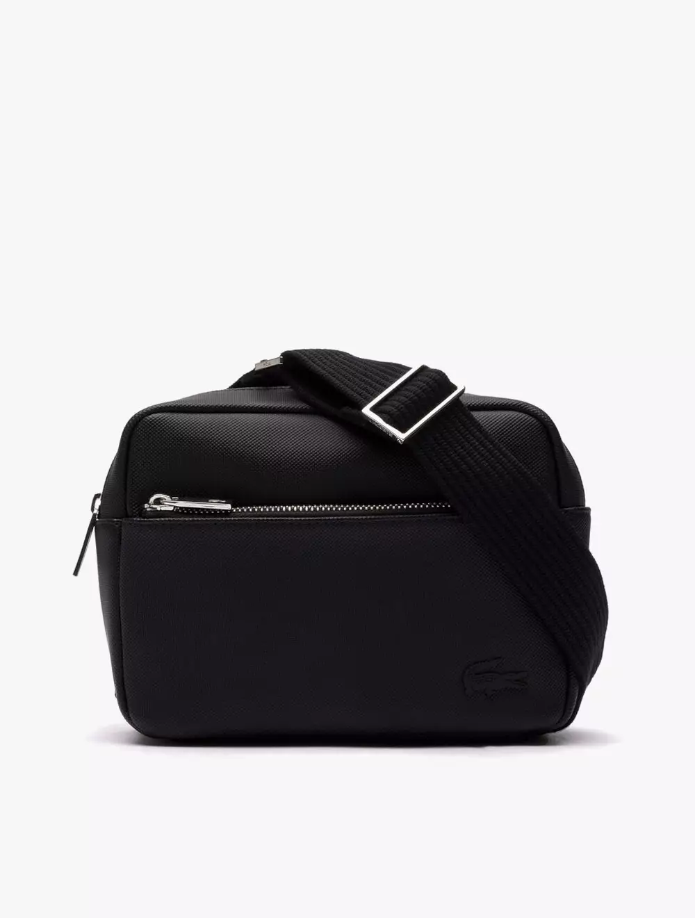 Jual Lacoste Men S Classic Piqu Effect Shoulder Bag Black Original   Lacoste 7461 7433124 2 