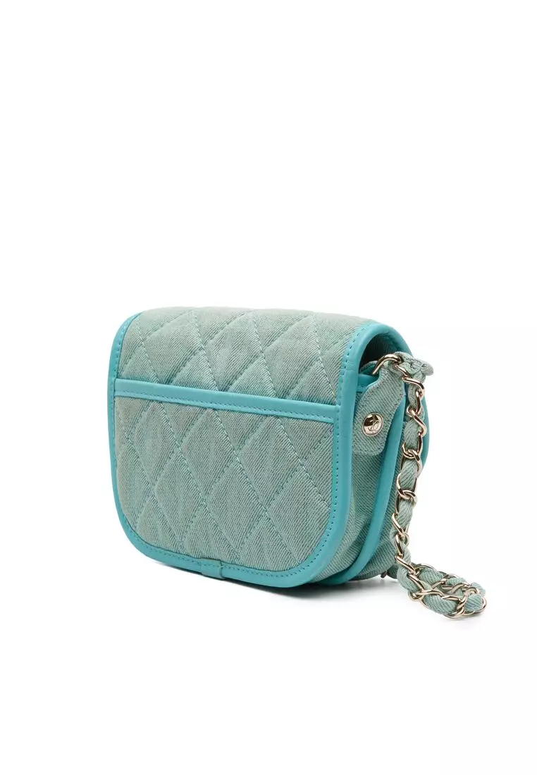 Pre-Loved Chanel Mini Cc Quilted Denim Messenger Flap