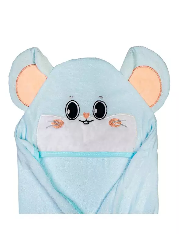 Premium 3D Animal Hooded Bamboo Bath Towel Hamster (400GSM)
