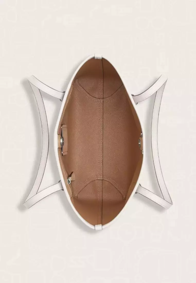 Coach Small City Tote With Snail Print Chalk Multi