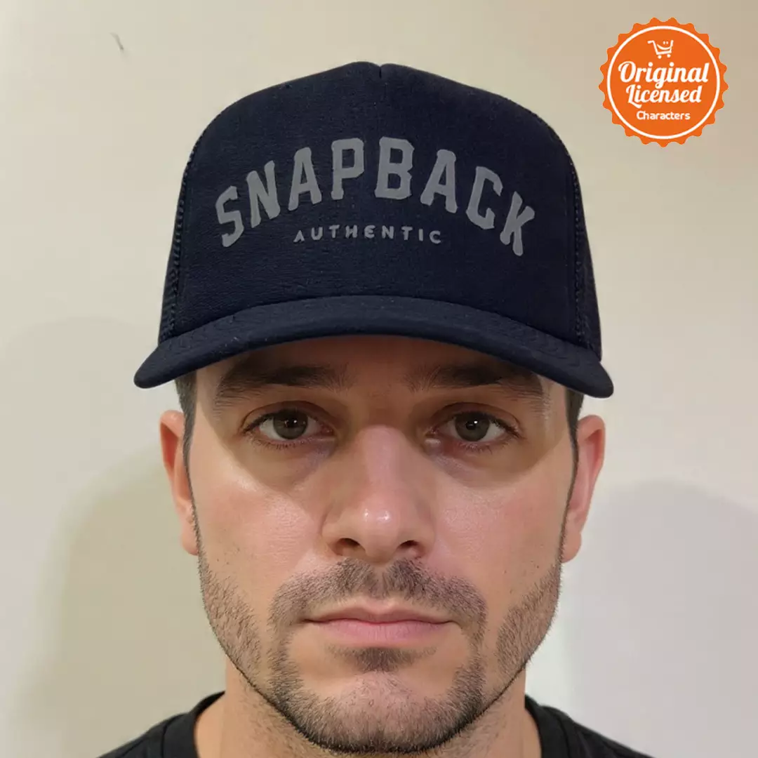 Snapback Topi Trucker Dewasa Black Authentic Snapback