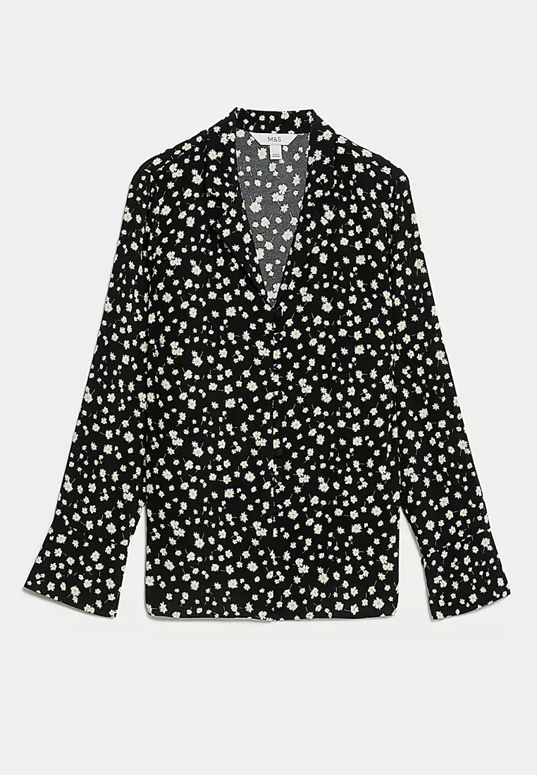 Printed V-Neck Shirt