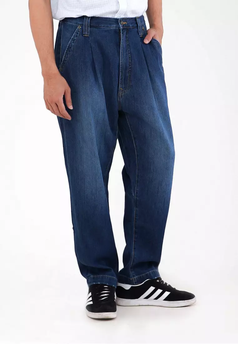 Men's Jeans Loose Fit Blue Wash Bennet C100823