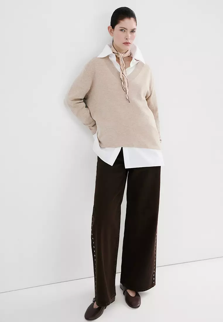 V-Neck Knit Sweater