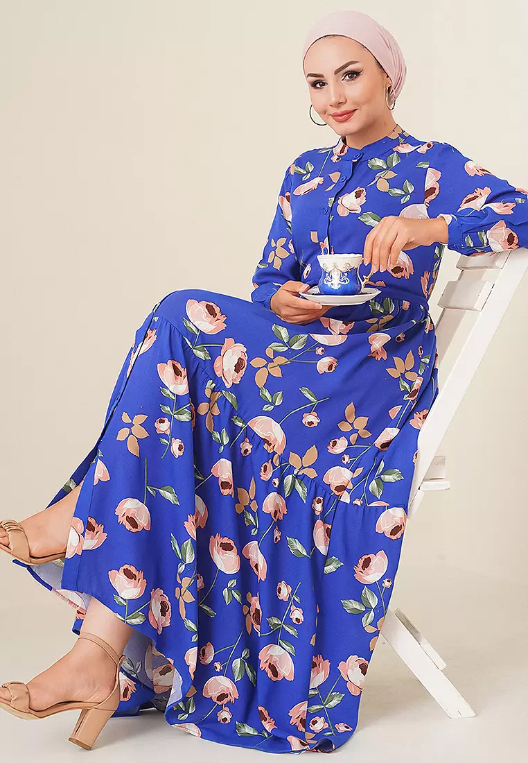 Modest Viscose Maxi Shirt Dress