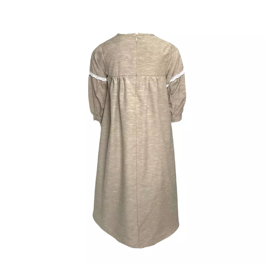 Pingu Gamis Anak Perempuan Polos + Hijab Cream 95401528