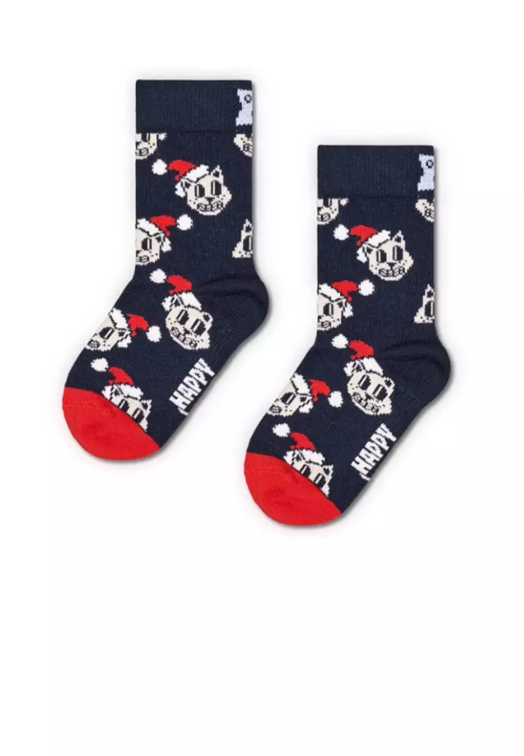 Holiday Cat Kids Socks