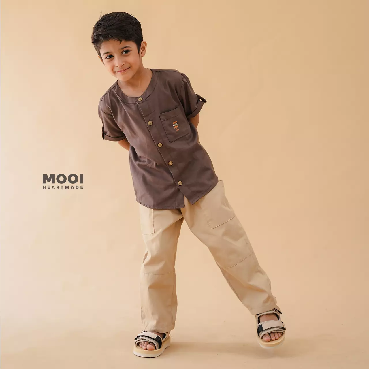 Mooi Celana Panjang Chinos Anak Yoji Pocket Pants - Khaki