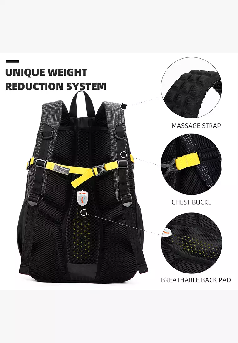 升級版懸浮護脊減重人體工學書包背包(中學生碼)