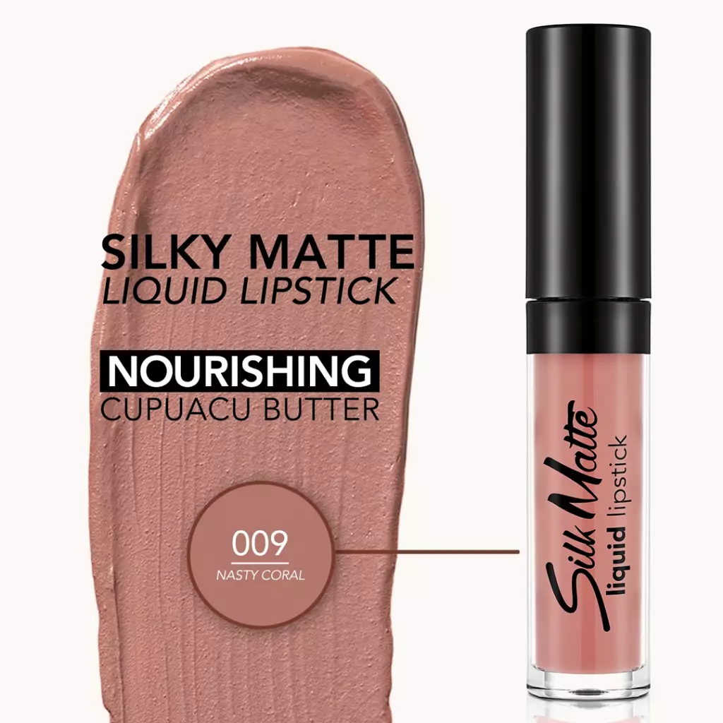 Flormar Silk Matte Liquid Lipstick - 009 Nasty Coral